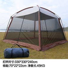 캠핑 그늘막 텐트 원터치 셀터 돔 쉘터 가림막 메쉬 타프, 3.3m 브라운