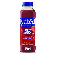 Naked 네이키드 영국 레드 머신 사과 라즈베리 딸기 앤 사워 체리 스무디 750ml 4팩