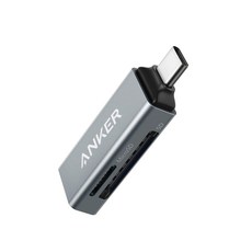 Anker USB-C 2-in-1 카드 리더 [SDXC SDHC SD MMC RS-MMC microSDXC microSDHC microSD UHS-I 카드 대응], 1개