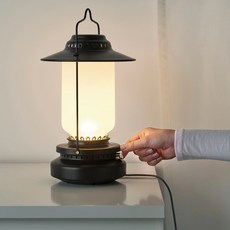 이케아 LED 탁상스탠드 밝기조절 유무선 실내용 실외용 스토르하가 인테리어, 밝기조절 실외용/블랙 504.327.37
