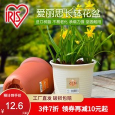 IRIS 앨 리 스 고 형 화분 플러스 두 꺼 운 수지 녹색 식 다 육 분재 화훼 플라스틱 야외 정원 사무실 거실 실내 베란다 녹로 월 계 철 나무 진달래 재배 장 발 6 호 - 짙 은 회색 중간, 상세페이지 참조