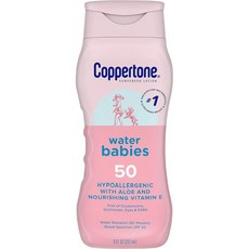 Coppertone 코퍼톤 워터 베이비 선스크린 로션 SPF50 Pediatrician 방수, 2개