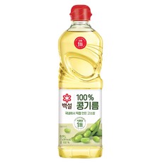 CJ BEKSUL 白雪 大豆油, 900ml, 1瓶