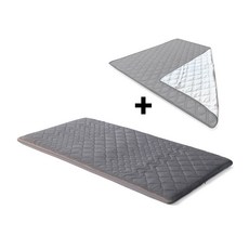 럭스나인 라텍스 토퍼(8.0cm) & 핫앤쿨 패드 - 슈퍼싱글 그레이 LuxNine Latex Topper(8.0cm) & Pad -Super Single Grey
