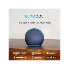 전자 통신 장비 Amazon Echo Dot 최신 발매 | 집에서 당신의 어시스턴트 크고 활기찬 사운드 맑은 보컬 그리고 Alexa Charl, Deep Sea Blue_Device only