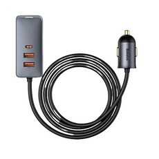 베이스어스 쉐어투게더 PPS멀티포트 120W 초고속 차량용충전기 2U+2C, 그레이(CCBT-A0G), 1개