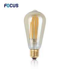 포커스 LED COB엘디자인램프 디자인전구 카페조명, 1개, ST64 5W/전구색(노란빛) E26