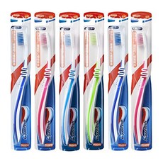 Aquafresh Brush 아쿠아프레시 칫솔 레귤러(부드러운 편) 6 개 ※ 색상은 선택하실 수 없습니다