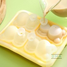 DMA마켓 귀여운 곰돌이 얼음틀 2COLOR 곰돌이얼음틀소형, 오렌지, 1개