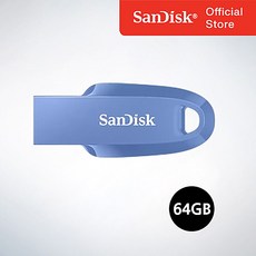 샌디스크코리아 공식인증정품 USB메모리 Ultra Curve 울트라 커브 USB 3.2 CZ550 64GB 네이비블루, 1개