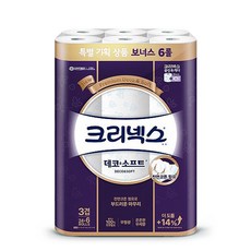 크리넥스 데코 & 소프트 천연펄프 3겹 고급롤화장지 27m 30개입 3개 상품 이미지