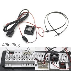 듀얼 USB 인터페이스 케이블 어댑터 안드로이드 라디오 내비게이션 멀티미디어 IOS 자동차 플레이어 4 6 8 핀 플매트 카펫 매트 러그 커넥터, 10 4 Pin USB with Fan, 1개