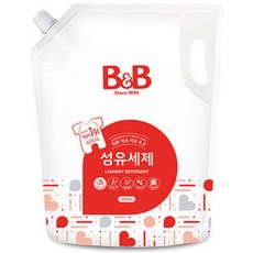 비앤비 유아 섬유세제 리필, 2L, 6개