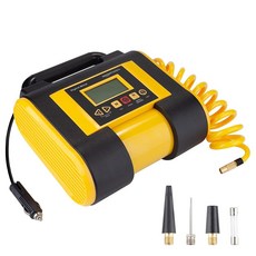 아마존 베이직 어 인플레이터 휴대용 공기 압축기 펌프 디지털 압력 게이지 포함 12V DC 150PSI 블랙, 1개