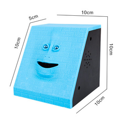 쓸모없는 쓸데없는 웃긴 선물 움직이는 얼굴 저금통, 1개