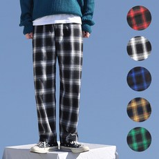 체크무늬바지