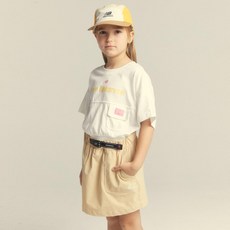 [국내매장판] 뉴발란스 Fishing Club 2_여아 크롭 반팔 스커트 셋업 NK9YE2402G_Beige