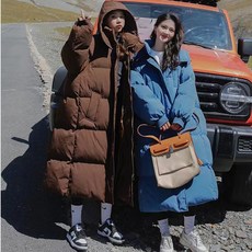 겨울 여자롱패딩 여성 따뜻한 롱패딩 롱 후드 코트