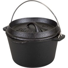 Stansport 오븐냄비 주철냄비 스탠스포츠 프리 시즈닝 주철 더치 오븐, Dutch Oven_Flat Bottom-1 QT, 1개