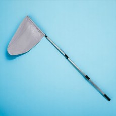 접이식 길이조절 잠자리채 곤충 포집망 촘촘한 포충망, 3단 실버, 1개