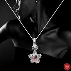 원석자수정목걸이