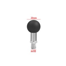 볼 헤드 어댑터 M6 M8 M10 스레드 1/4 인치 나사 RAM 마운트 오토바이 자전거 라이딩 액션 카메라 전화 클립 브래킷 25mm 1 인치, 17) Ball to M10 screw2 - 사이클링
