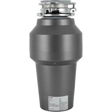 음식물처리기 가정용 씽크대 쓰레기 음쓰 처리 1.2L 음식물 처리기 폐기물 분쇄 시스템 560W 주방 음식점 호텔용 독립 스위치 포함 다크 그레이