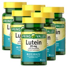 스프링밸리 루테인 20mg 지아잔틴 소프트젤 Spring Valley Lutein with Zeaxanthin, 6개, 30정