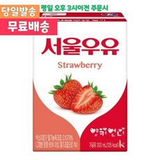 서울우유 멸균딸기우유200ml, 200ml, 48개