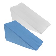 Zeyuan 2 개 고밀도 폼 웨지 베개 발 다리 지원 높이 쿠션 안티 욕창 패드 빨 커버 블루 화이트, 1개