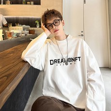 [BINIWU]면질 데일리 맨투맨 빈티지 긴팔 맨투맨 캐주얼 코디 톱