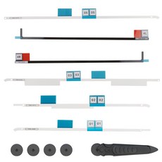 새로운 LCD 디스플레이 접착 스트립 스티커 교체 테이프 교체 스티커 코터 휠 핸들 제거 키트 개봉 도구로 잔여물 없는 전문 수리 Apple iMac과 호환 가능, 21.5" 15개 모델