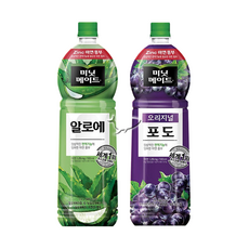 미닛메이드 주스 1.5L 2종 알로에3+포도3 총6개, 단품, 단품