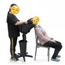 머리감겨주는기계 환자 머리감는 대야 간병 미용실, 샴푸대야 + 워터 펌프