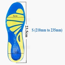 실리콘 깔창 발 관리 족저근막 근육 압박 염 정형 마사지 신발, s 210mm 235mm, 1 쌍