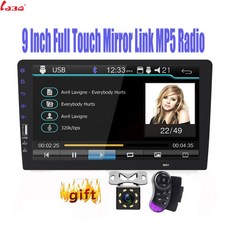 9 터치 미러링크 자동 오디오 플레이어 블루투스 USB 후면보기 카메라 2din 자동차 라디오 MP5 한 딘 오토라디오 안 이드