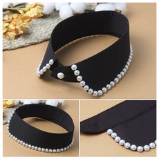 니트진주케이프레이어드카라