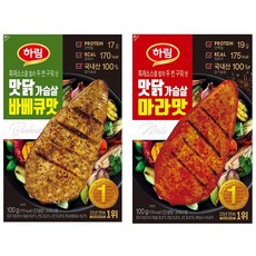 닭고기몰 하림 맛닭 닭가슴살 (바베큐맛 100g 10봉+마라맛 100g 10봉), 2세트, 0.1kg