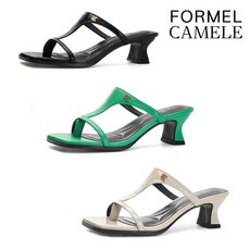 포멜카멜레 FORMEL CAMELE 소가죽 심볼 장식 쪼리 뮬 3종택1 FJS1F1SS012 5cm 261254