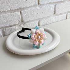 연꽃 금장 배씨 머리띠