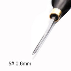 가죽 엣지 커터 베벨러 베벨링 스카이빙 나이프 스틸 샤프퍼 에보니 핸들 공예 트리밍 도구 0.6mm 3/1mm, 01 Ebony handle 0.6mm