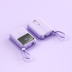 보조 배터리 20000mah 초고속보조배터리 LED 전력량 디스플레이 딥퍼플