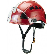 산업건설 ANSI Z89.1(빨간색 w/Visor)용 비자가 장착된 Defender Safety H1-CH 안전 헬멧 하드햇 -, 단일옵션