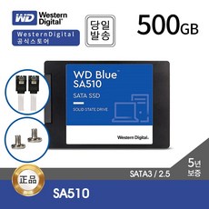 웨스턴디지털 WD Blue SSD SA510 500GB 2.5형 (SATA3/TLC/5년)