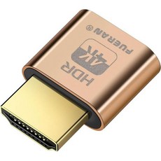 FUERAN 2K 4K 8K HDMI 더미 플러그 가상 모니터 디스플레이 에뮬레이터 헤드리스 어댑터 3840x2160@60Hz 1080@120HDR DVI EDID (4K-1080, 4K-1080@60-3840x2160@60 HDR。