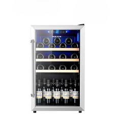 미니와인셀러 냉장고 미니 술장고 A 쇼케이스 와인셀러 와인 술, (130L-블랙-항온+블루라이트) 