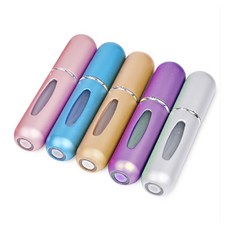 로지 휴대용 펌핑식 향수공병 5종세트, 실버 + 핑크 + 골드 + 블루 + 퍼플, 1세트