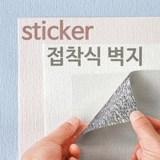 쿠셔니벽지스톤블루