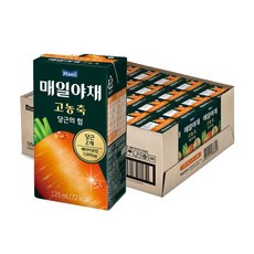 매일유업 매일야채 고농축 당근의힘 125ml 24팩 277724, 0.125l