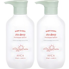 아브카 베이비 앤 키즈 아토 고보습 로션, 500ml, 2개 2개, 500ml